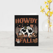 Leopard Howdy Herfst Western Pumpkin Autumn Herfst Kaart (Gele Bloem)