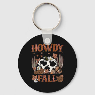 Leopard Howdy Herfst Western Pumpkin Autumn Herfst Sleutelhanger