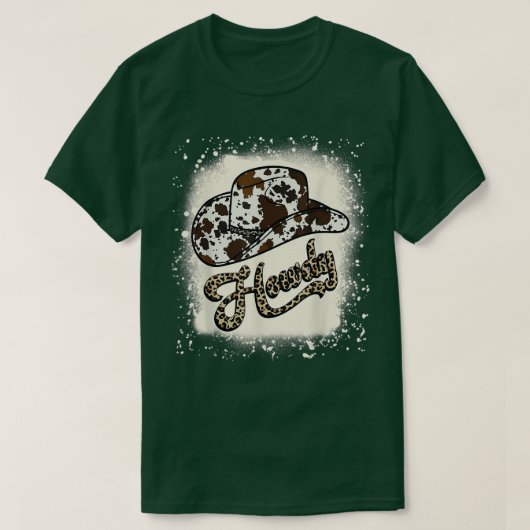 Leopard Howdy Rodeo Western Land Southe T-shirt (Design voorkant)