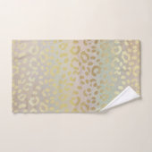 Leopard-huid in goudzout op regenbooggoud bad handdoek (Handdoek)