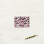 Leopard Huid in Roze Rose Post-it® Notes (Op bureau)