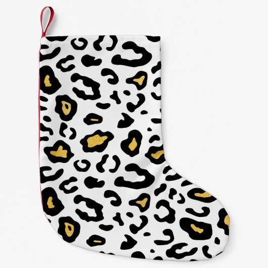 Leopard-huid naadloos patroon kleine kerstsok (Voorkant)