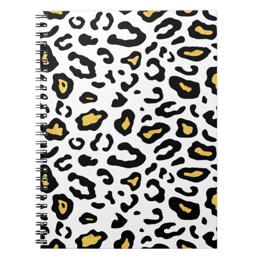 Leopard-huid naadloos patroon notitieboek (Voorkant)