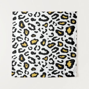 Leopard-huid naadloos patroon wandkleed