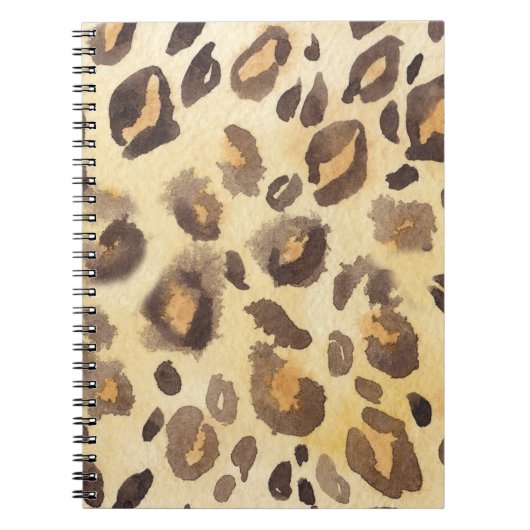 Leopard huidimitatie, waterverf abstract. notitieboek (Voorkant)