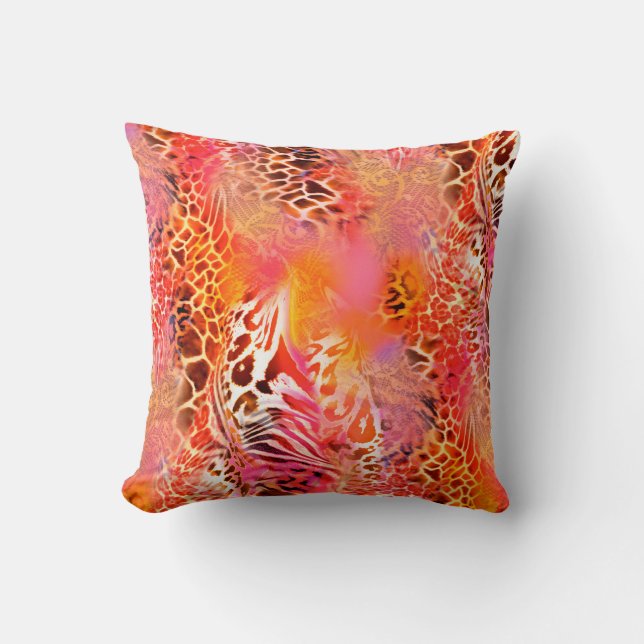 leopard-huidweefsel,abstract,animatie kussen (Voorkant)