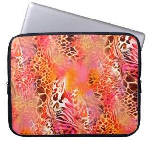 leopard-huidweefsel,abstract,animatie laptop sleeve