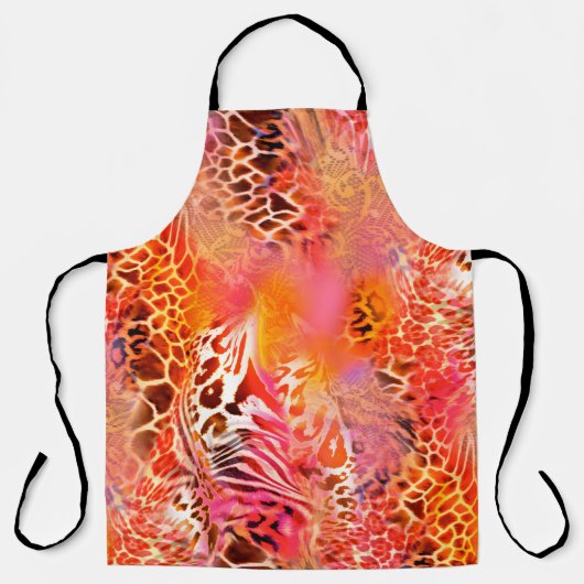 leopard-huidweefsel,abstract,animatie schort (Voorkant)