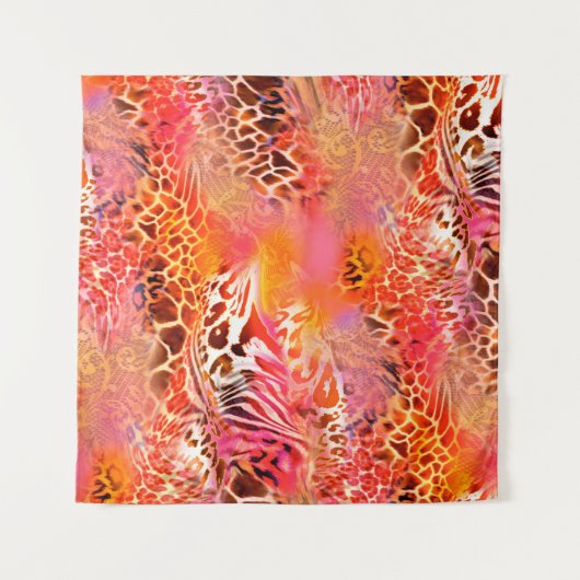 leopard-huidweefsel,abstract,animatie wandkleed (Voorkant)