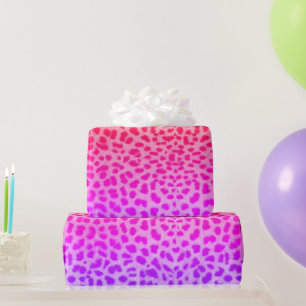Leopard Huin Roze Paars Verpakkingspapier Cadeaupapier