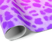 Leopard Huin Roze Paars Verpakkingspapier Cadeaupapier (Rol Hoek)