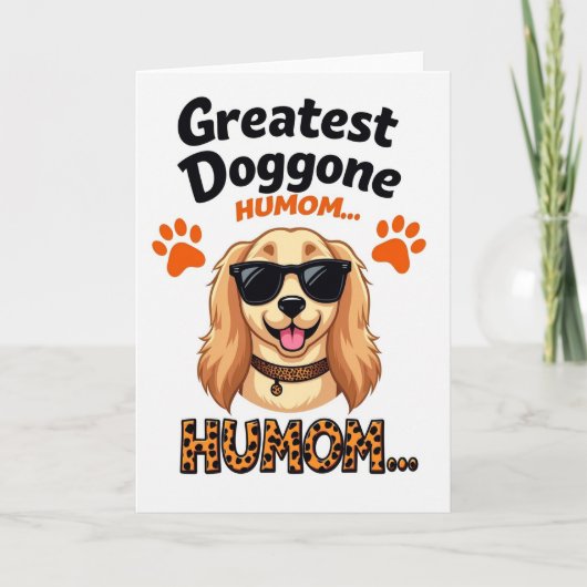 Leopard Humom Hond Kaart (Voorkant)