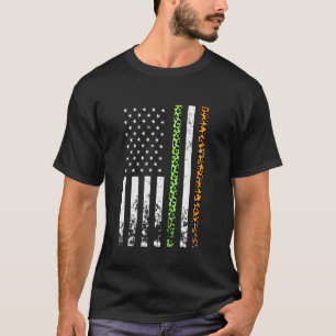 Leopard Ierse Amerikaanse vlag Ierland vlag St Pat T-shirt