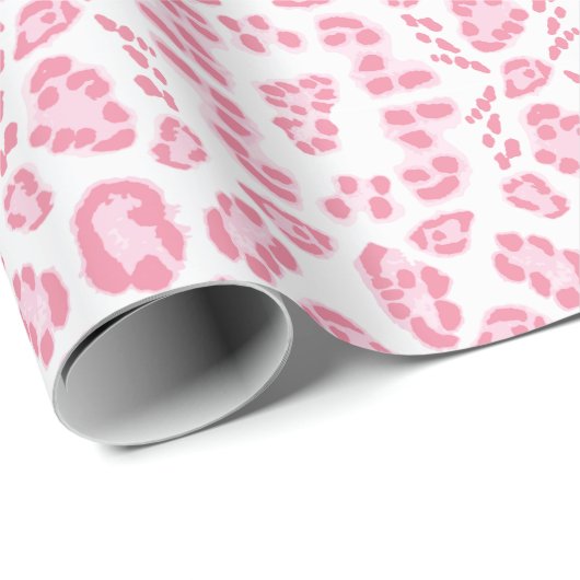 Leopard Ikat in Pink Cadeaupapier (Rol Hoek)
