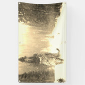 LEOPARD IN DE SNEEUWBanner Spandoek (Verticaal)