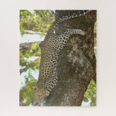Leopard in Natuur met bomen Foto Legpuzzel (Verticaal)