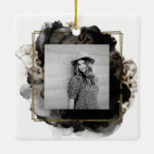 Leopard Ink 50 en Fabulous Birthday Custom Photo Keramisch Ornament (Achterkant)