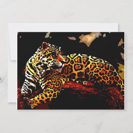Leopard Invitation Kaart (Voorkant)