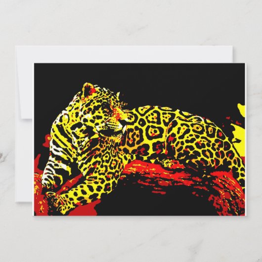 Leopard Invitation Kaart (Voorkant)