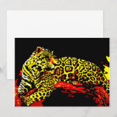 Leopard Invitation Kaart (Voorkant / Achterkant)