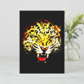 Leopard Invitation Kaart (Staand voorkant)