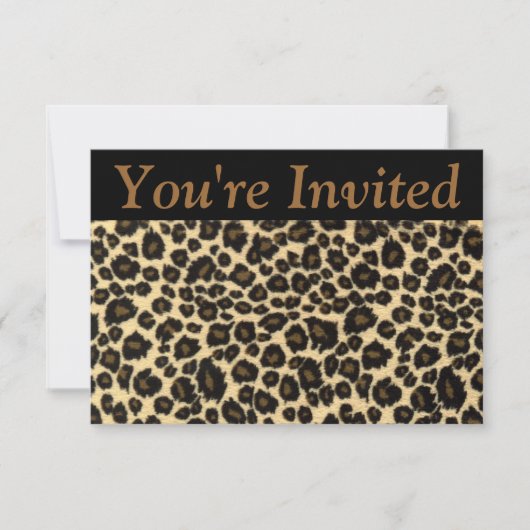 Leopard Invitation Kaart (Voorkant)