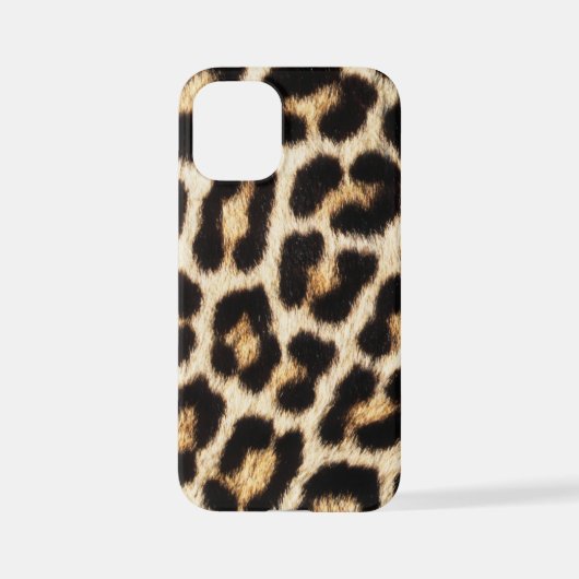 Leopard iPhone 12 MiniSlim geschikt Hoesje, glanze Hoesje (Achterkant)