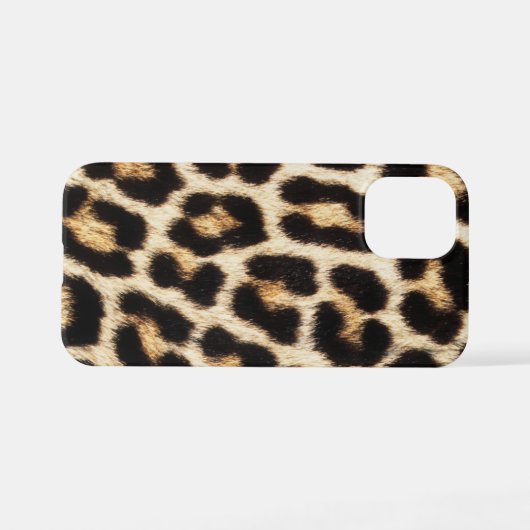 Leopard iPhone 12 MiniSlim geschikt Hoesje, glanze iPhone Hoesje (Achterkant horizontaal)