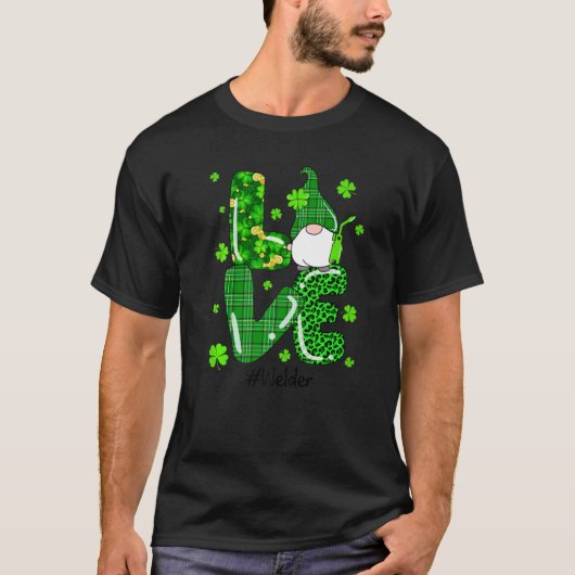 Leopard Irish Green Play Welder Gnome St Patrick T-shirt (Voorkant)