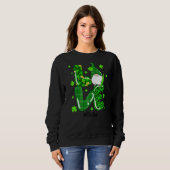Leopard Irish Green Pset Doctor Gnome St Patrick Trui (Voorkant volledig)