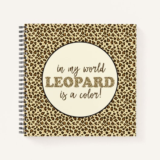 Leopard is een kleurencitaat van de Mode van de Dr Notitieboek (Voorkant)