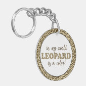 Leopard is een kleurencitaat van de Mode van de Dr Sleutelhanger (Voorkant Links)