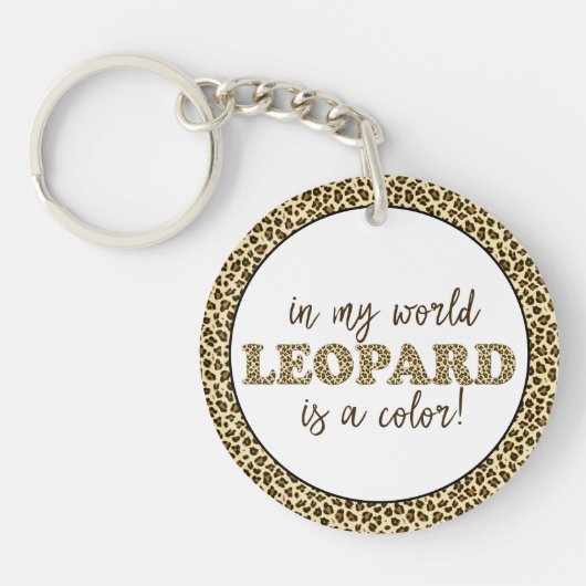 Leopard is een kleurencitaat van de Mode van de Dr Sleutelhanger (Voorkant)