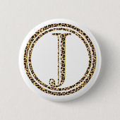 Leopard J Ronde Button 5,7 Cm (Voorkant)