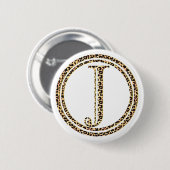 Leopard J Ronde Button 5,7 Cm (Voorkant /achterkant)