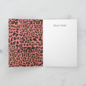 Leopard Jaguar Animal Print Moederdag Holiday Kaart (Binnen)