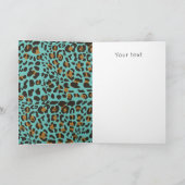 Leopard Jaguar Animal Print Moederdag Holiday Kaart (Binnen)