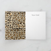 Leopard Jaguar Animal Print Moederdag Holiday Kaart (Binnen)