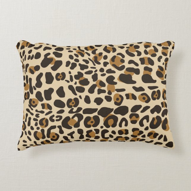 Leopard Jaguar Animal Print Pattern Accent Kussen (Voorkant)