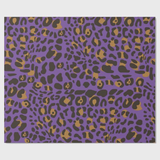 Leopard Jaguar Animal Print Pattern Cadeaupapier (Vlak)
