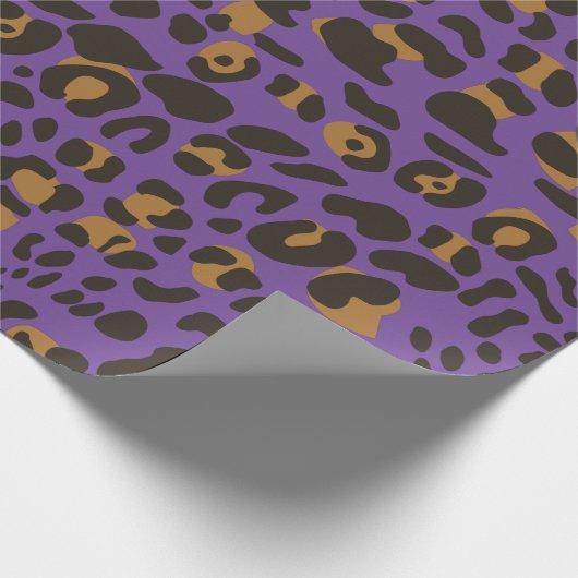 Leopard Jaguar Animal Print Pattern Cadeaupapier (Hoek)