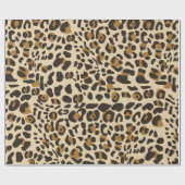 Leopard Jaguar Animal Print Pattern Cadeaupapier (Vlak)