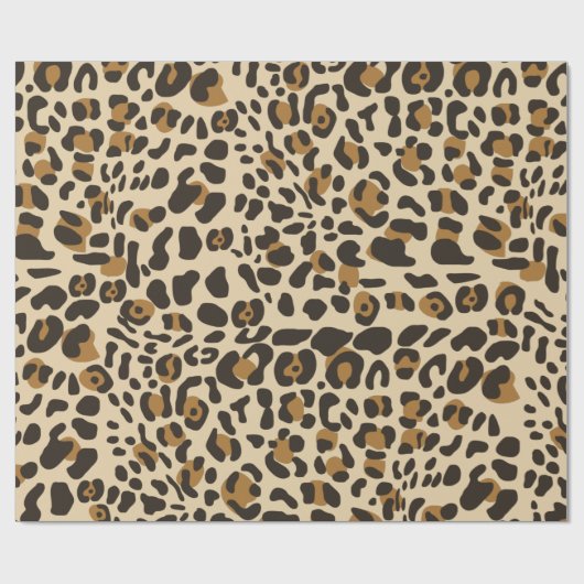 Leopard Jaguar Animal Print Pattern Cadeaupapier (Vlak)