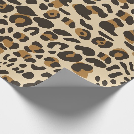 Leopard Jaguar Animal Print Pattern Cadeaupapier (Hoek)