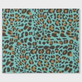Leopard Jaguar Animal Print Pattern Cadeaupapier (Vlak)