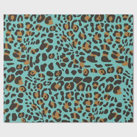 Leopard Jaguar Animal Print Pattern Cadeaupapier (Vlak)