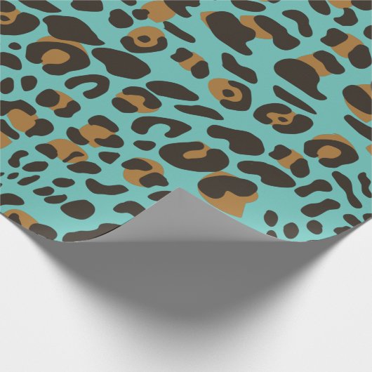Leopard Jaguar Animal Print Pattern Cadeaupapier (Hoek)