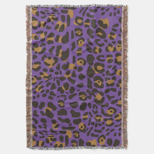 Leopard Jaguar Animal Print Pattern Deken (Voorkant Verticaal)