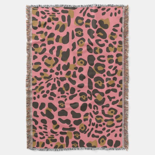Leopard Jaguar Animal Print Pattern Deken (Voorkant Verticaal)