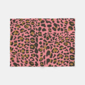 Leopard Jaguar Animal Print Pattern Fleece Deken (Voorkant (Horizontaal))